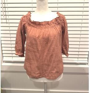 Lulus 3/4 Sleeve Ruffle Blouse